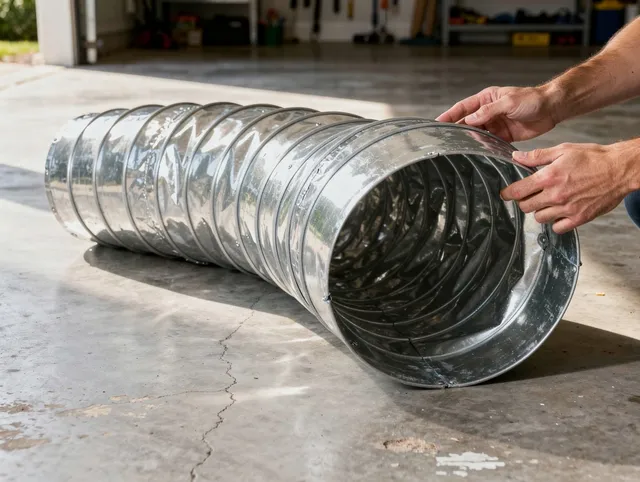 Chino Hills Dryer Vent Cleaning specialist using advanced equipment for thorough duct cleaning in Chino Hills
