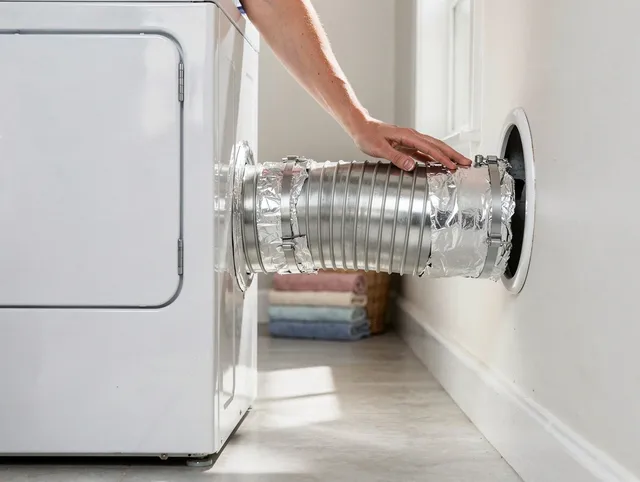 Professional dryer vent hose installation by Chino Hills Dryer Vent Cleaning in Chino Hills