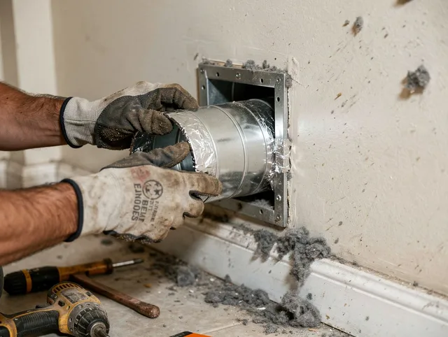 Professional dryer vent repair and installation by Chino Hills Dryer Vent Cleaning in Chino Hills